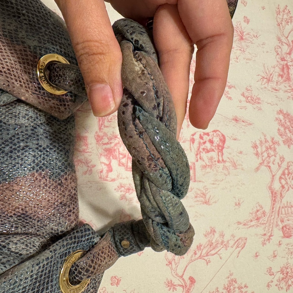 Aimee Kestenberg Python Print Leather Shoulder Ba… - image 6